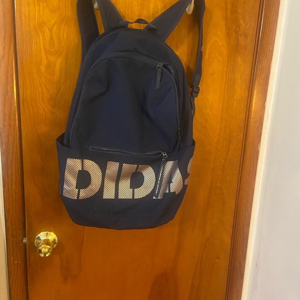 Adidas Dark Blue Men's Backpack with Bold Logo